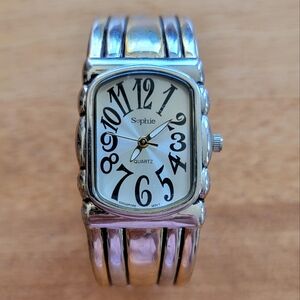 Womens Vintage Ladies Cuff Bangle Bracelet Watch